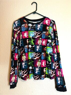 Disney Parks The Night Before Christmas Mesh Long Sleeve Top Sz S